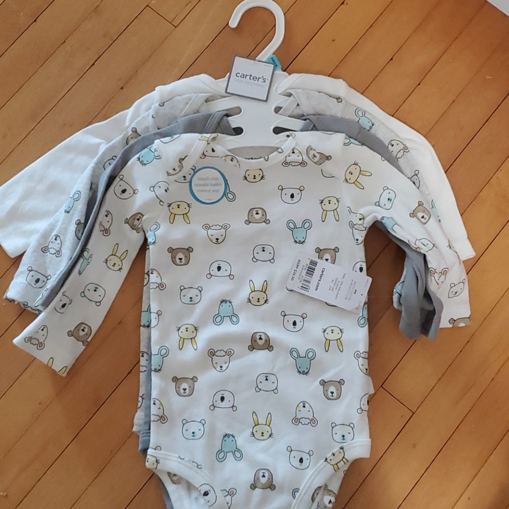 New with tags! 6 month old long sleeve 4 pack